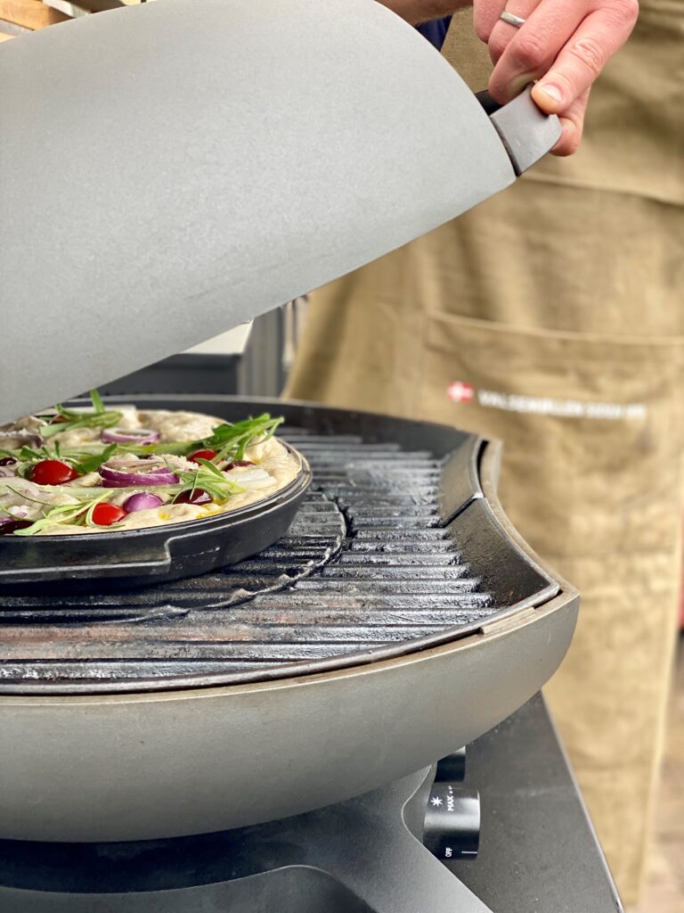 bag på grill