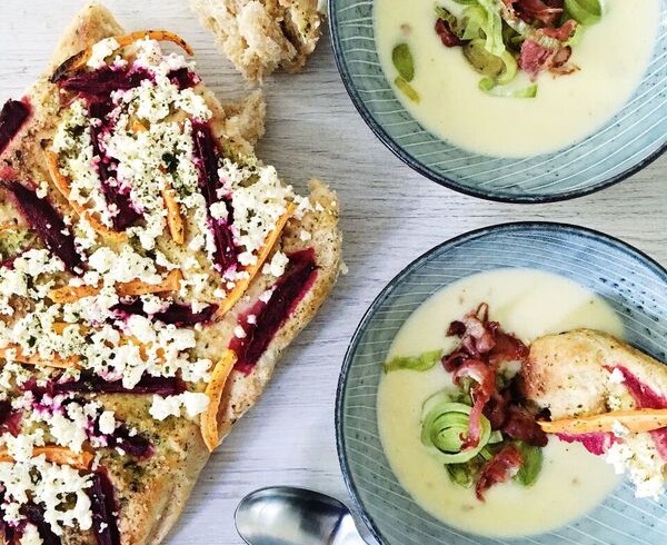 Madbrod med rodfrugter