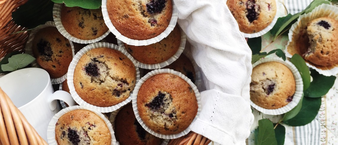 Brombærmuffins