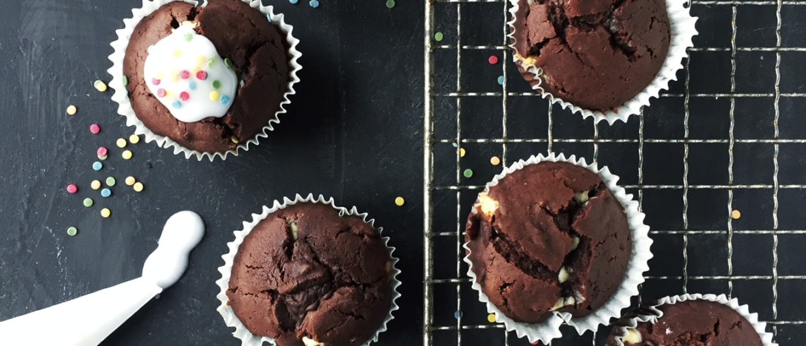 chokolademuffins med chokoladestykker