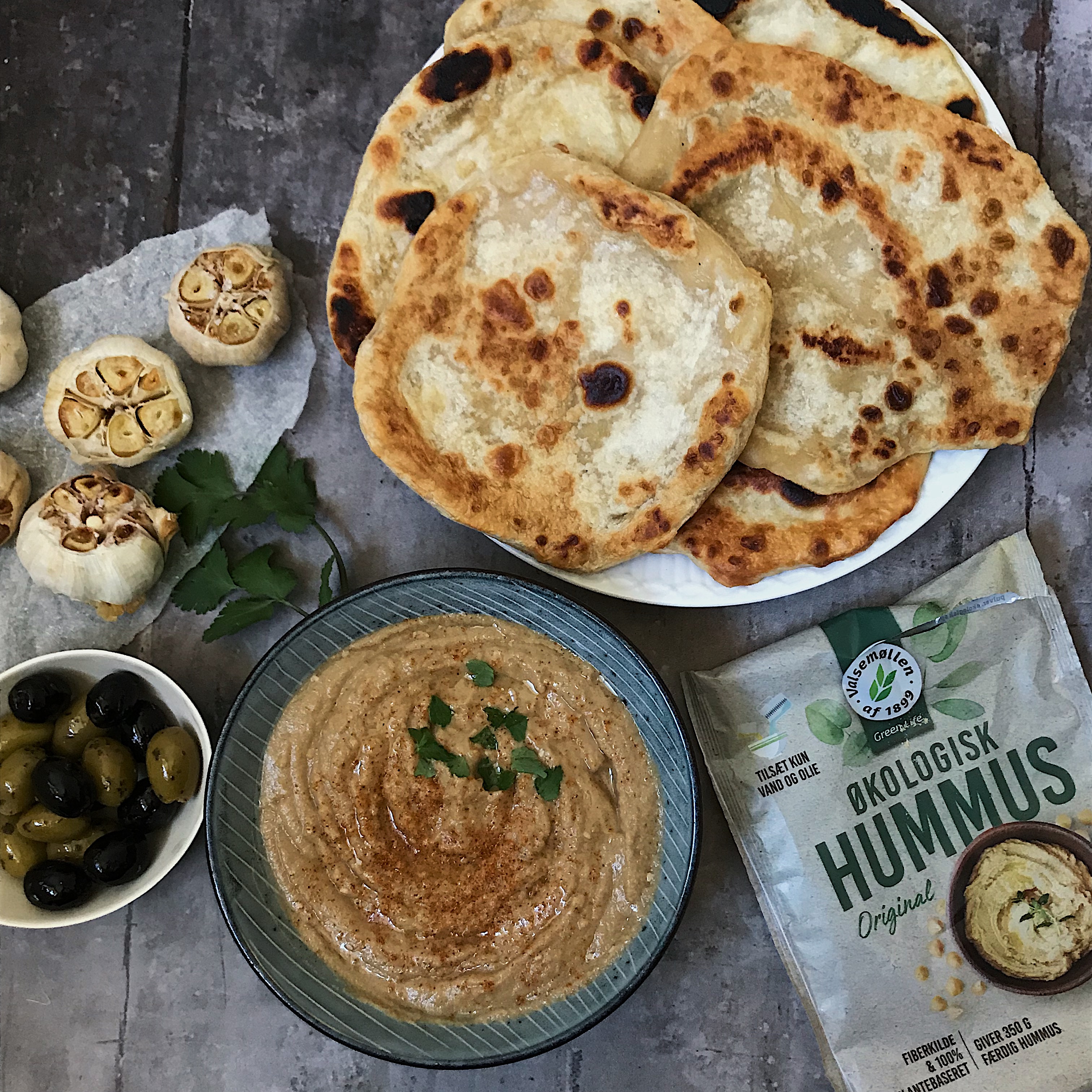 Roti | Indisk inspireret pandebrød med hummus | Opskrift fra Valsemøllen