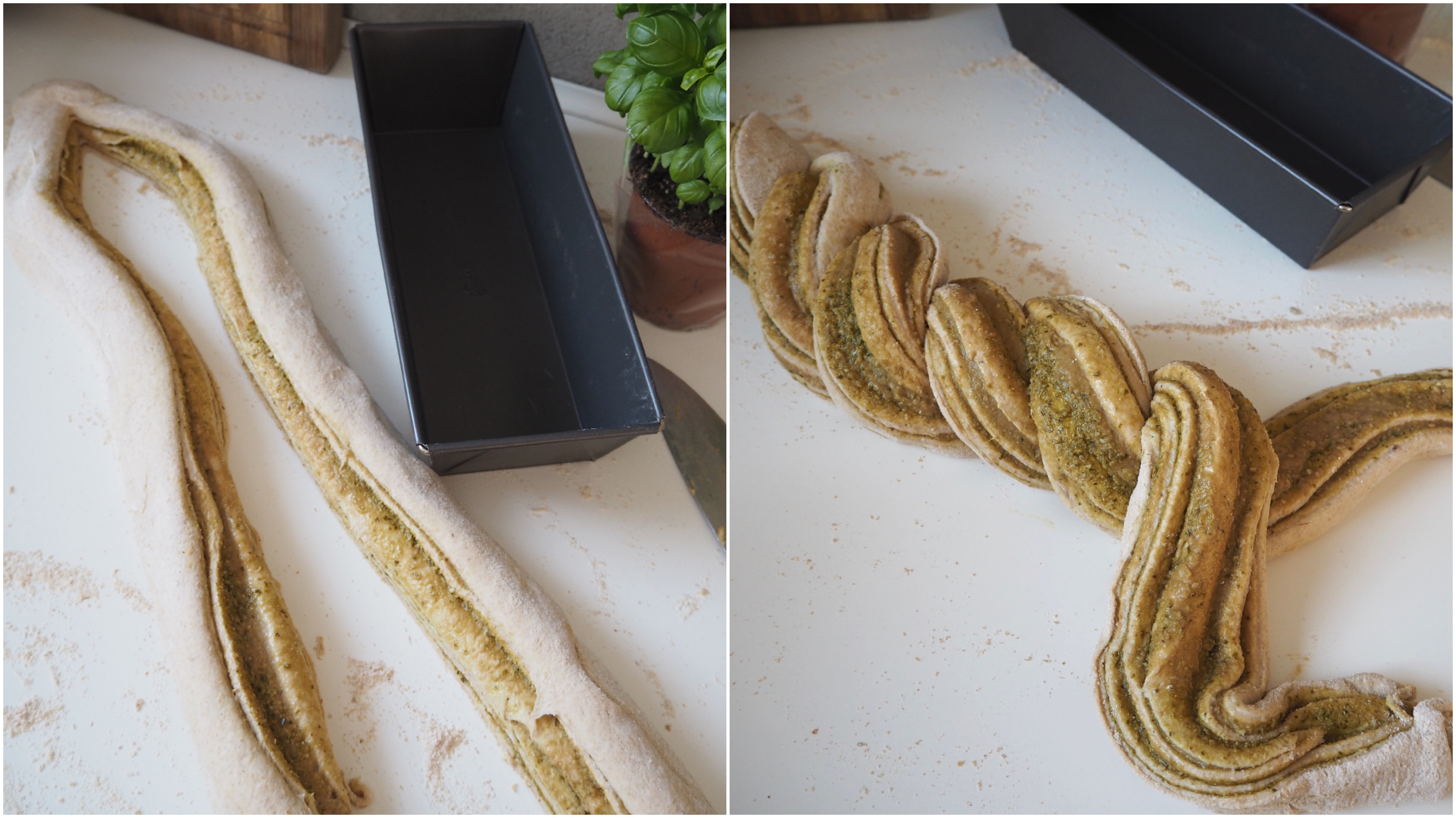 fuldkornsbrød med pesto