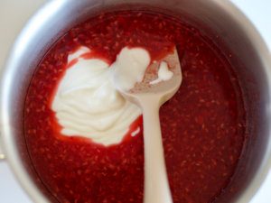 cheesecake med hindbær