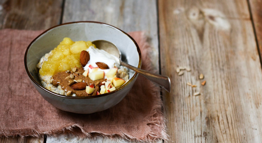 grød med æblekompot