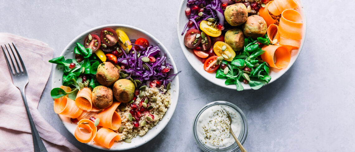buddhabowl med falafler