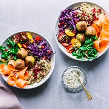 buddhabowl med falafler