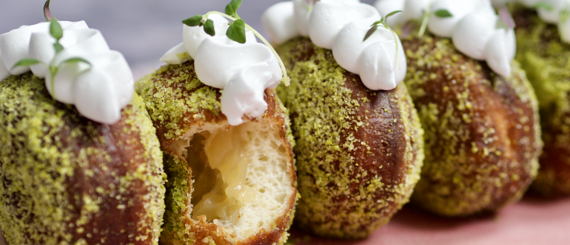 berliner med pistacie