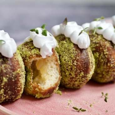 berliner med pistacie