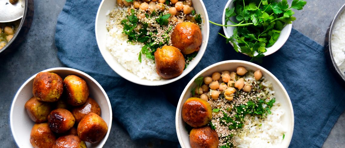 bowle med ris og falafel