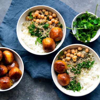 bowle med ris og falafel