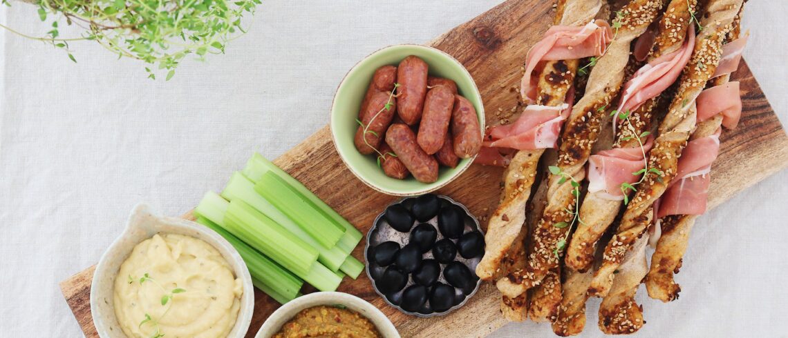 brødstænger med sesam og timian