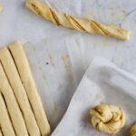 pestosnurrer med rød pesto