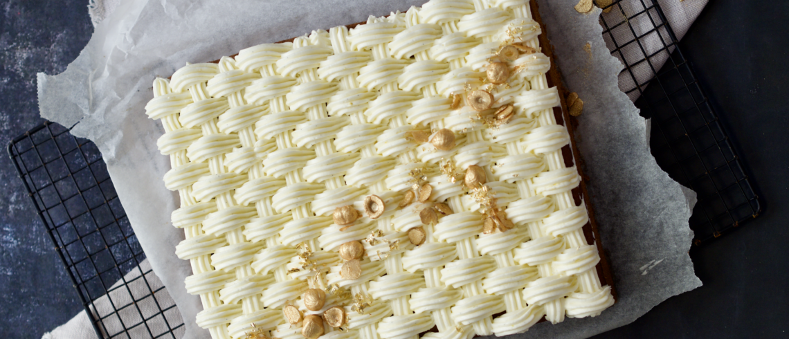 græskarkage med ostecreme