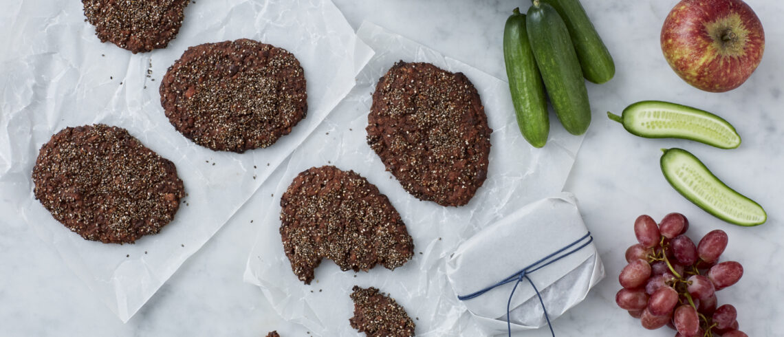 Rugsnack med chokolade og mandler