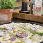 focaccia bagt på grill