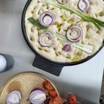 focaccia bagt på grill