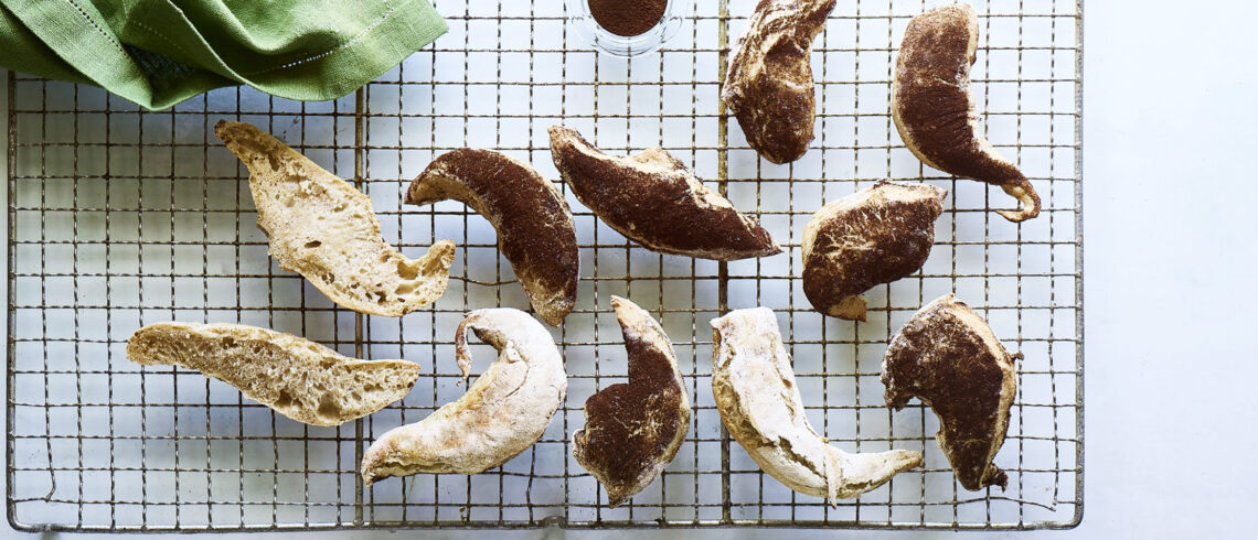 koldhævede hvedestykker