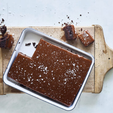 brownie med saltkaramel