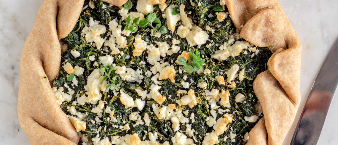 Galette med spinat og feta