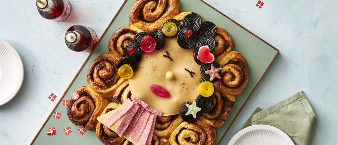 Kanelsnegle kageperson