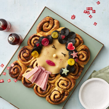 Kanelsnegle kageperson