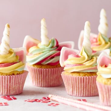 Unicorn muffins - Bageblanding