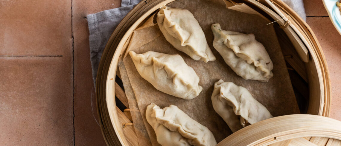 Færdige dumplings med havreris